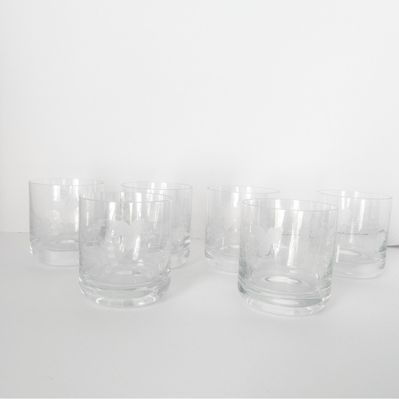 Set of six etched Schott Zwiesel old fashioned cocktail glasses - Picture 1 of 4